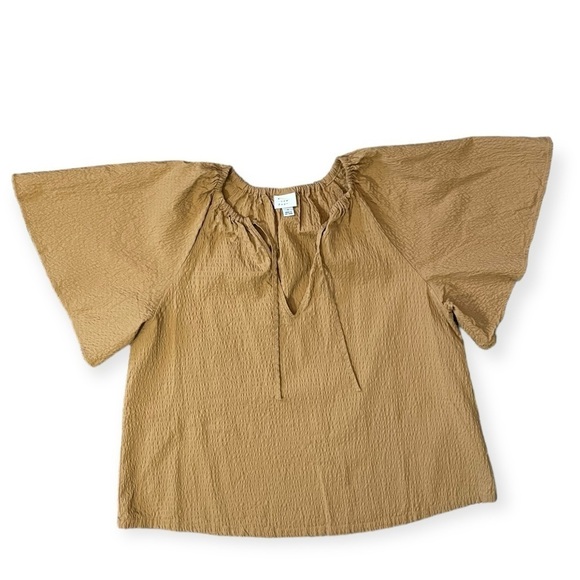 a new day Tops - Mustard‎ Yellow Flutter Sleeve Blouse Small A new Day